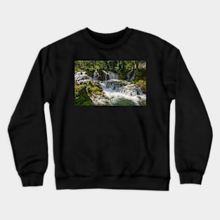 Small Waterfall in Martin Brod Village, Bosnia Crewneck Sweatshirt